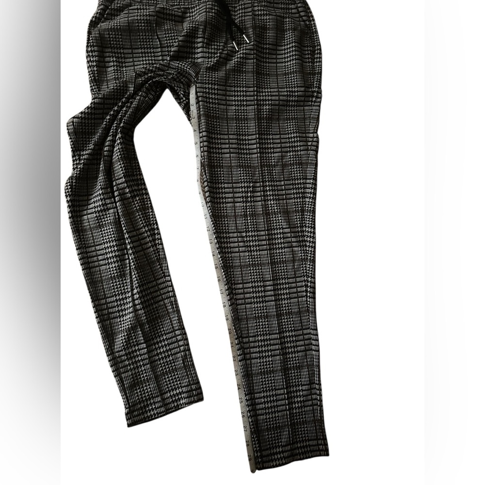 NWT Topman Men's Black and Gray Checkered Pants size L